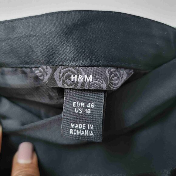 H&M Womens Black Strapless Midi Bodycon Dress Size 16 Model 225610 - Picture 3 of 7